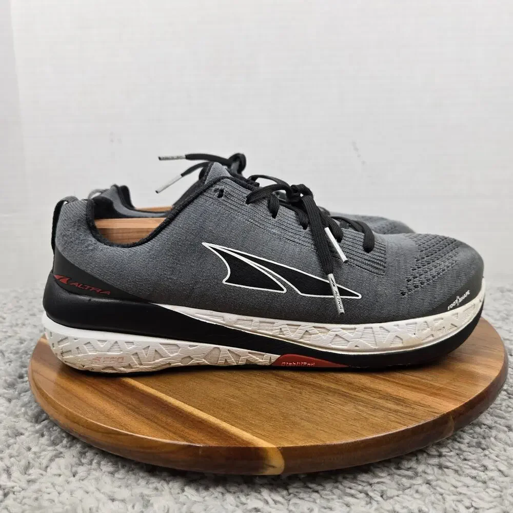 Altra Mens 10 Paradigm 4.5 Gray Black Athletic Road Running Shoes ALM1948G220